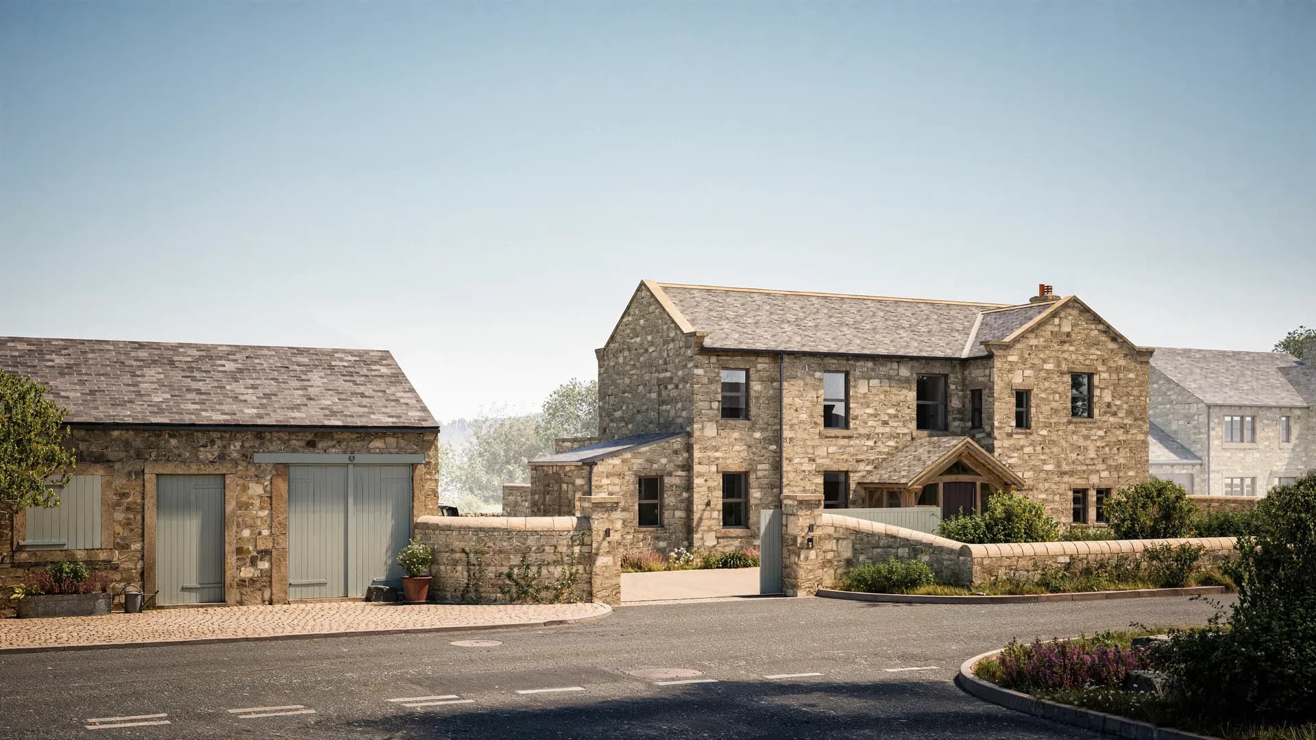 Elmtree Manor, stone front elevation, Askwith, Wharfedale