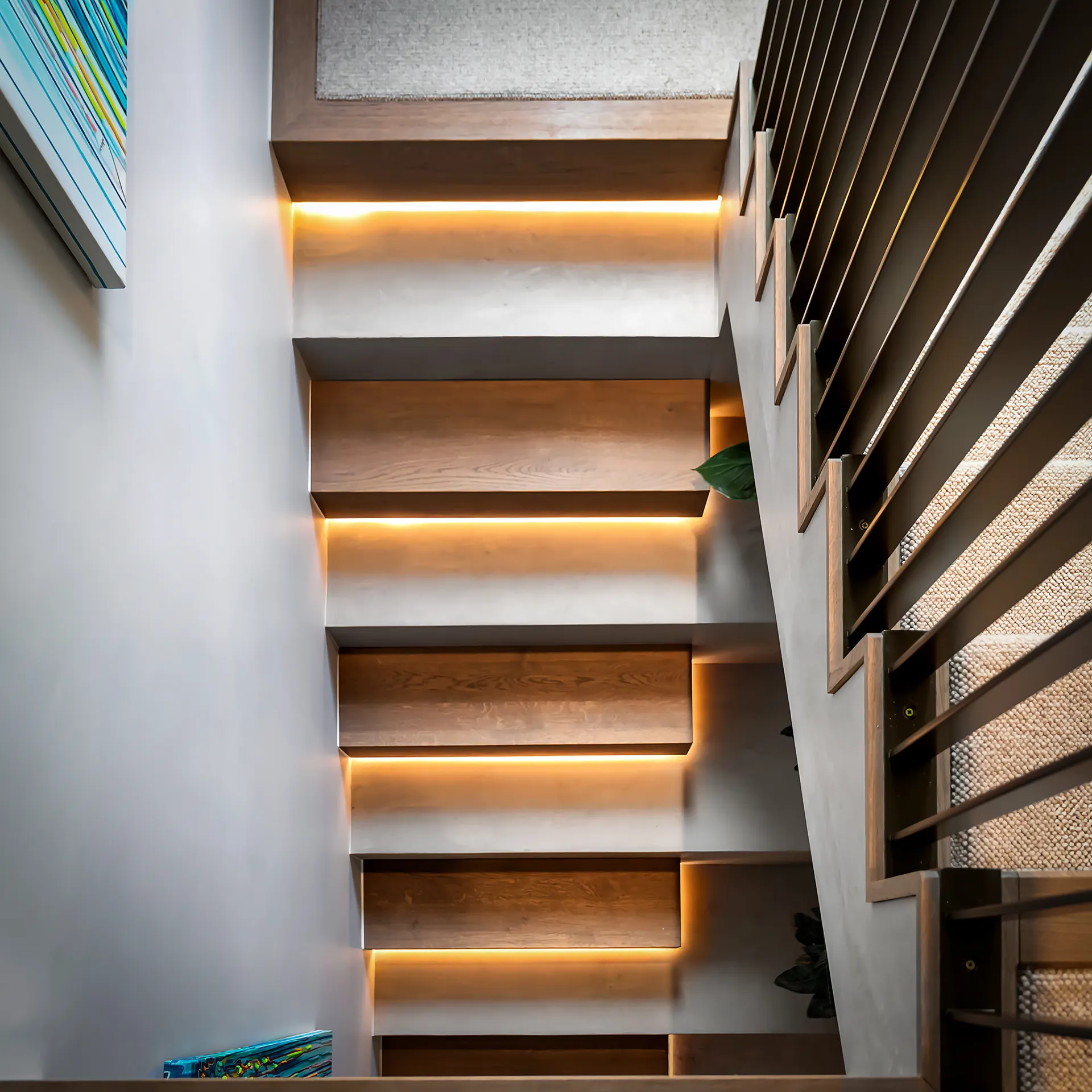 Ilkley Moor, floating oak staircase, joinery built in-house